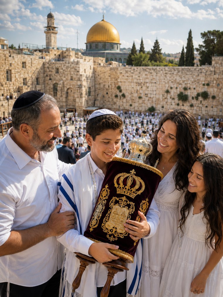 בר מצווה בכותל — עם המשפחה